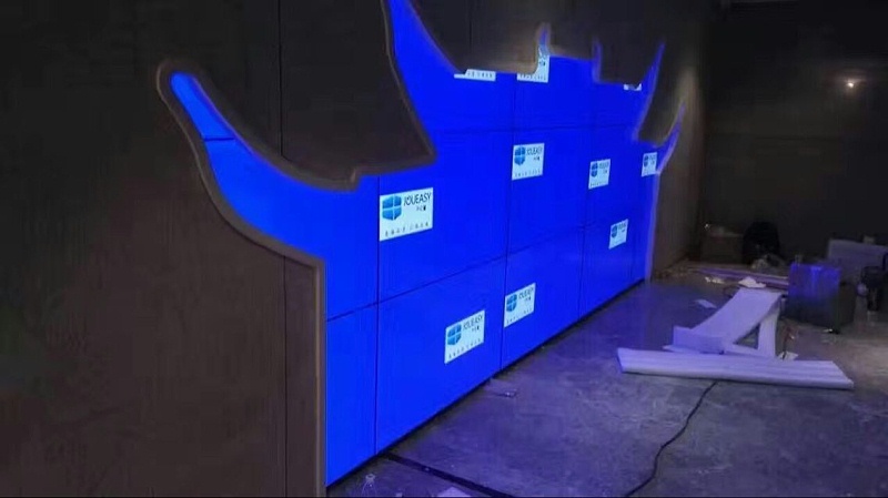 浙江寧波萬科桂語里55寸3.5mm3X5單元液晶拼接屏項(xiàng)目